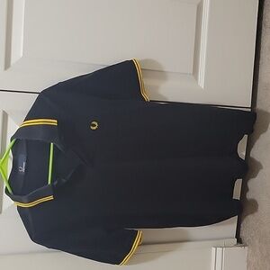 Mens LG black gold Fred perry polo